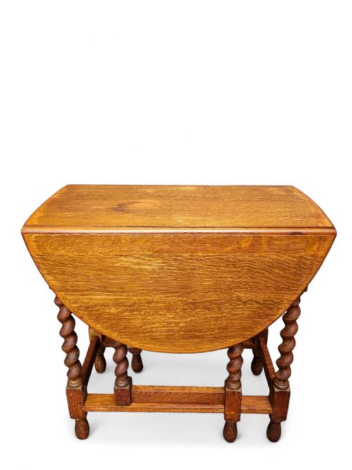 ANTIQUE OAK GATELEG DROPLEAF TABLE EARLY 20TH CENTURY - ADDITIONAL PHOTO 10