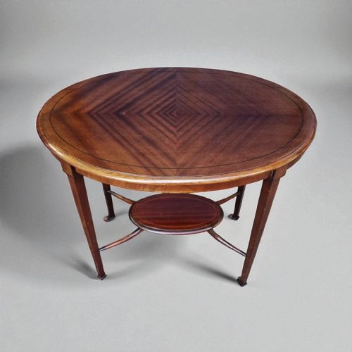 EDWARDIAN OCCASIONAL TABLE MAHOGANY VENEER - ADDITIONAL PHOTO 1