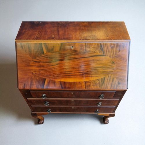 ANTIQUE MAHOGANY BUREAU QUEEN ANNE STYLE C1930 - ADDITIONAL PHOTO 11