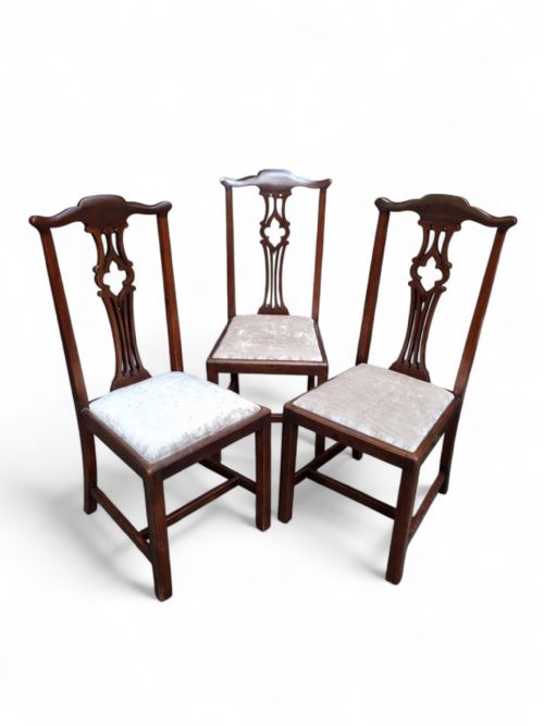ANTIQUE EDWARDIAN MAHOGANY DINING CHAIRS SET OF 3 C1910 - ADDITIONAL PHOTO 6