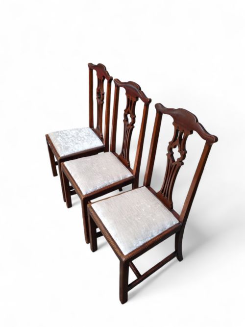 ANTIQUE EDWARDIAN MAHOGANY DINING CHAIRS SET OF 3 C1910 - ADDITIONAL PHOTO 7