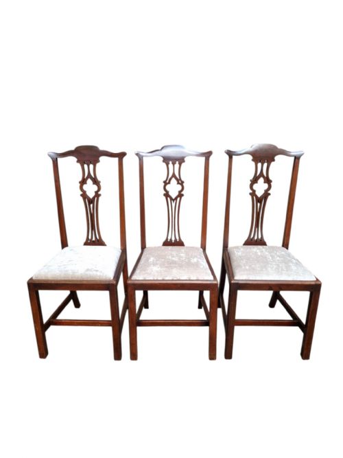 ANTIQUE EDWARDIAN MAHOGANY DINING CHAIRS SET OF 3 C1910 - ADDITIONAL PHOTO 8