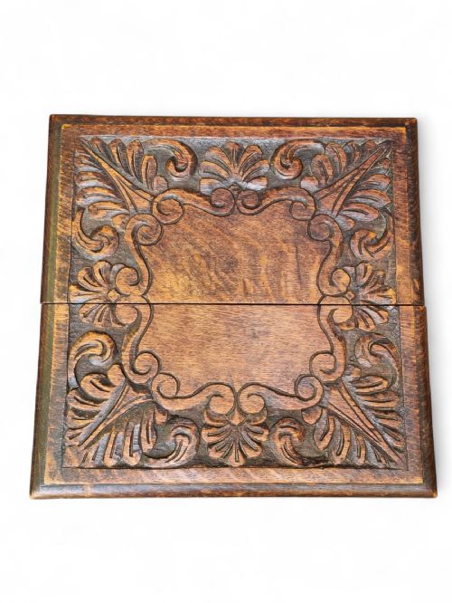 ANTIQUE EDWARDIAN HANDMADE CARVED OCCASIONAL TABLE - ADDITIONAL PHOTO 3