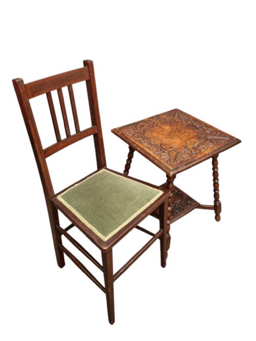 ANTIQUE VICTORIAN BEDROOM CHAIR - ADDITIONAL PHOTO 1