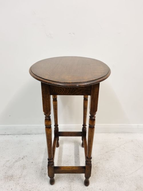ANTIQUE EDWARDIAN OAK OVAL SIDE TABLE - ADDITIONAL PHOTO 5
