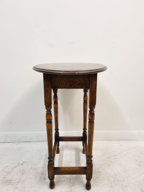 ANTIQUE EDWARDIAN OAK OVAL SIDE TABLE - ADDITIONAL PHOTO 7