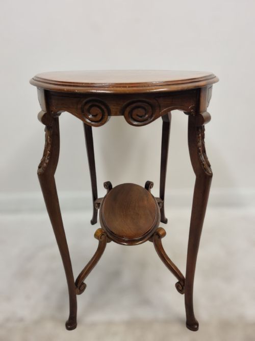 ANTIQUE EDWARDIAN MAHOGANY TWOTIER OCCASIONAL TABLE C19051910 - ADDITIONAL PHOTO 6