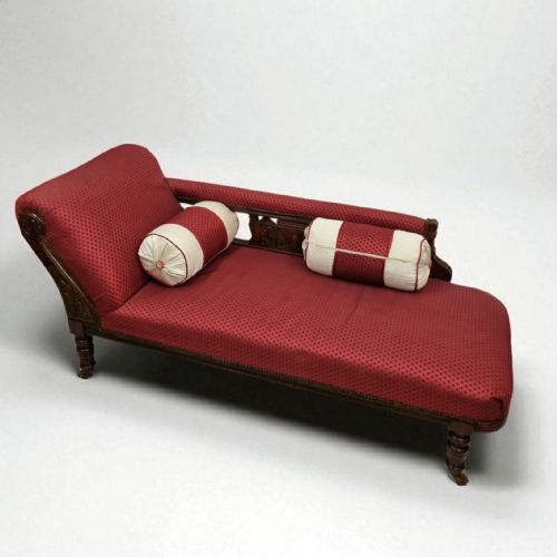 ANTIQUE EDWARDIAN CHAISE LONGUE SOLID OAK FRAME C1910 - ADDITIONAL PHOTO 8
