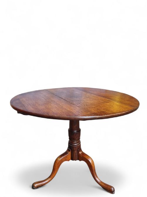 antique george iii oak tripod table c1780 - CATEGORY: ANTIQUE TABLES - DATED GEORGIAN
