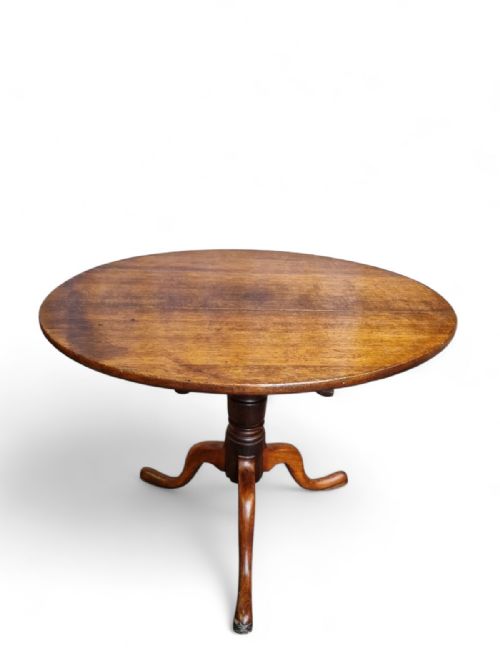 ANTIQUE GEORGE III OAK TRIPOD TABLE C1780 - ADDITIONAL PHOTO 2