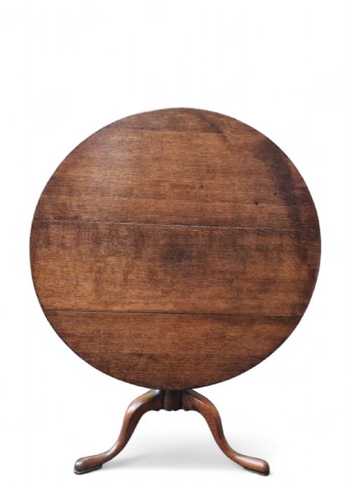 ANTIQUE GEORGE III OAK TRIPOD TABLE C1780 - ADDITIONAL PHOTO 4