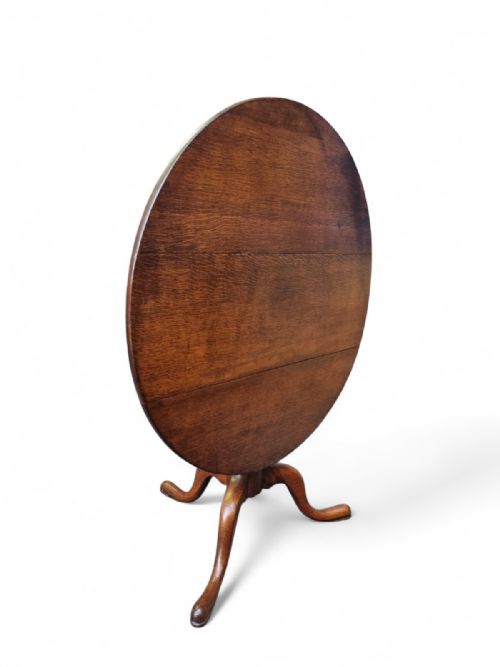 ANTIQUE GEORGE III OAK TRIPOD TABLE C1780 - ADDITIONAL PHOTO 6