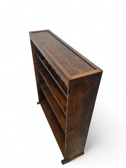ANTIQUE RUSTIC PINE OPEN BOOKCASE EARLY 20TH CENTURY - ADDITIONAL PHOTO 1