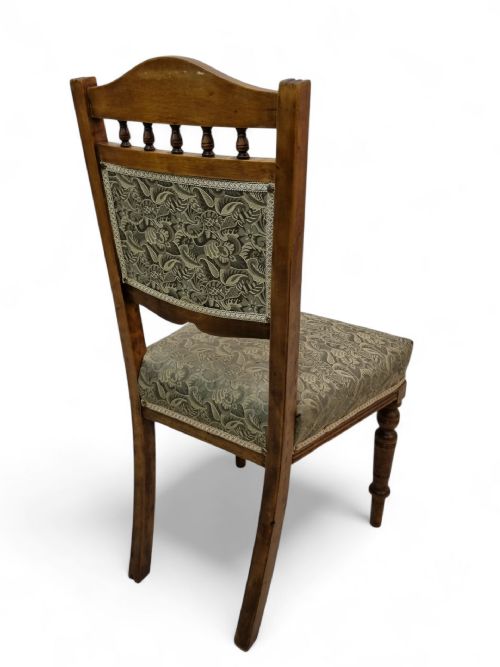 ANTIQUE EDWARDIAN BEDROOM CHAIRS SET OF 2 NEW UPHOLSTERY - ADDITIONAL PHOTO 7