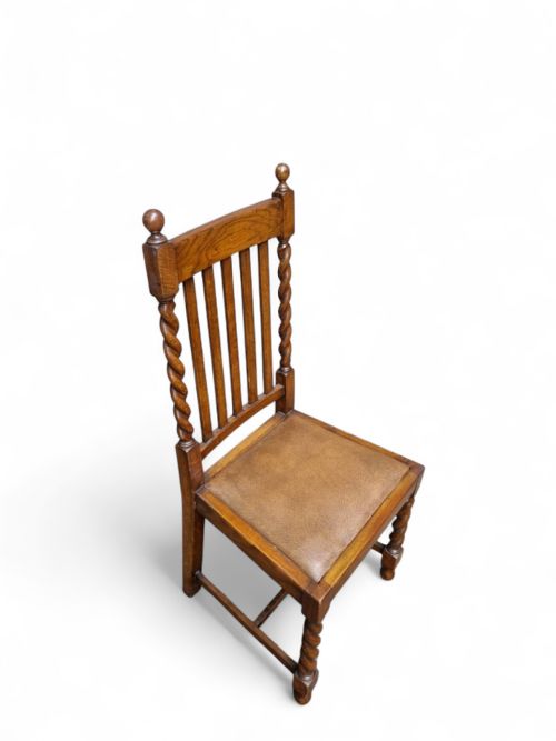 ANTIQUE OAK DINING CHAIRS SET OF 4 LATE 19TH CENTURY - ADDITIONAL PHOTO 7