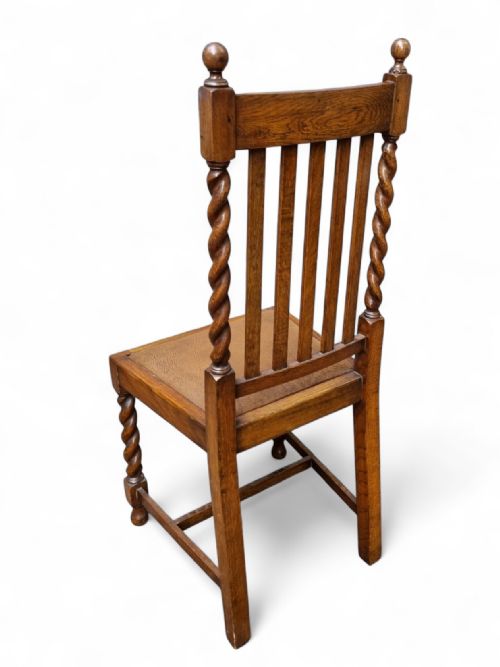 ANTIQUE OAK DINING CHAIRS SET OF 4 LATE 19TH CENTURY - ADDITIONAL PHOTO 8
