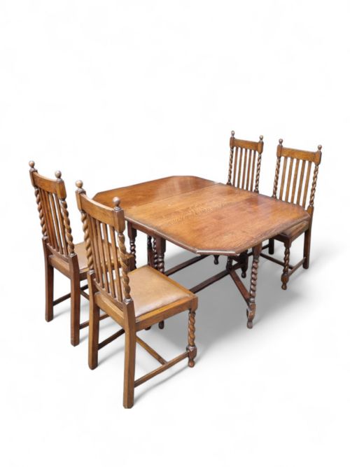ANTIQUE OAK DINING CHAIRS SET OF 4 LATE 19TH CENTURY - ADDITIONAL PHOTO 9