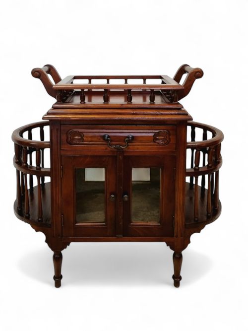 ANTIQUE MAHOGANY DRINKS CABINET REMOVABLE TRAY - ADDITIONAL PHOTO 2