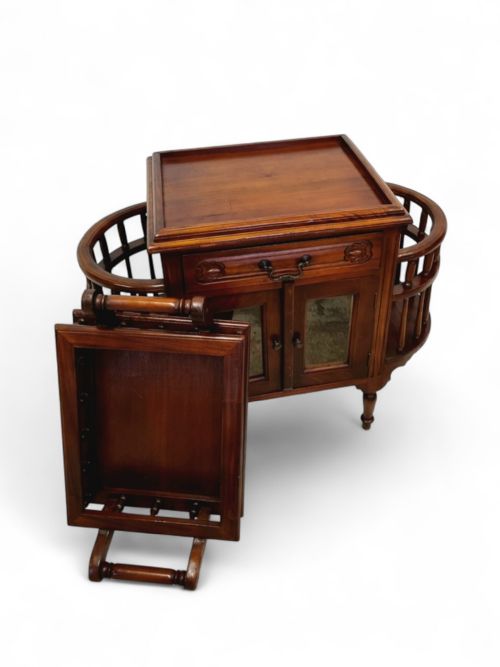 ANTIQUE MAHOGANY DRINKS CABINET REMOVABLE TRAY - ADDITIONAL PHOTO 4