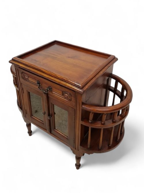 ANTIQUE MAHOGANY DRINKS CABINET REMOVABLE TRAY - ADDITIONAL PHOTO 7