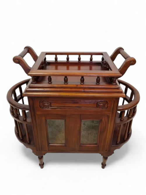 ANTIQUE MAHOGANY DRINKS CABINET REMOVABLE TRAY - ADDITIONAL PHOTO 8