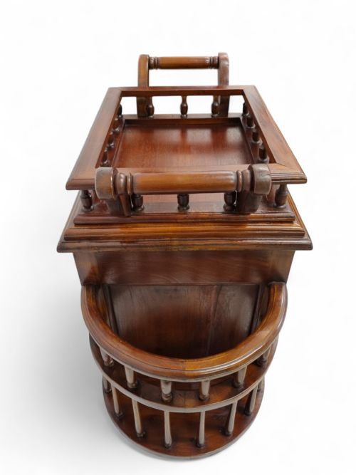 ANTIQUE MAHOGANY DRINKS CABINET REMOVABLE TRAY - ADDITIONAL PHOTO 9