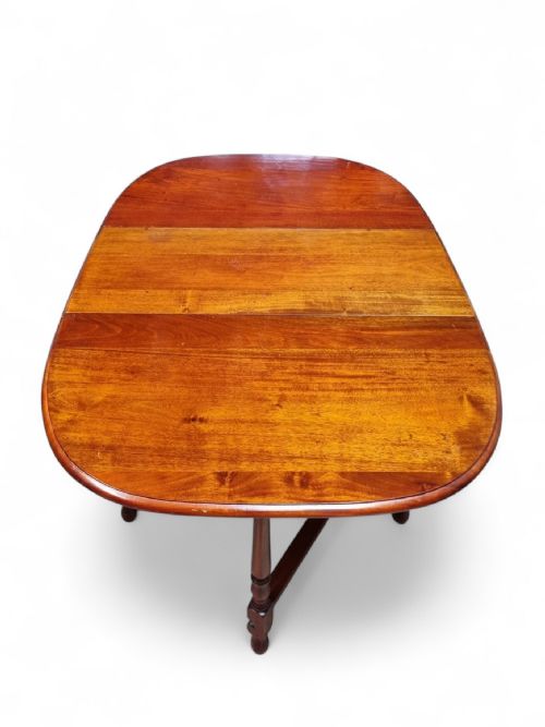 ANTIQUE VICTORIAN MAHOGANY DROP LEAF TABLE LATE 19TH CENTURY - ADDITIONAL PHOTO 1