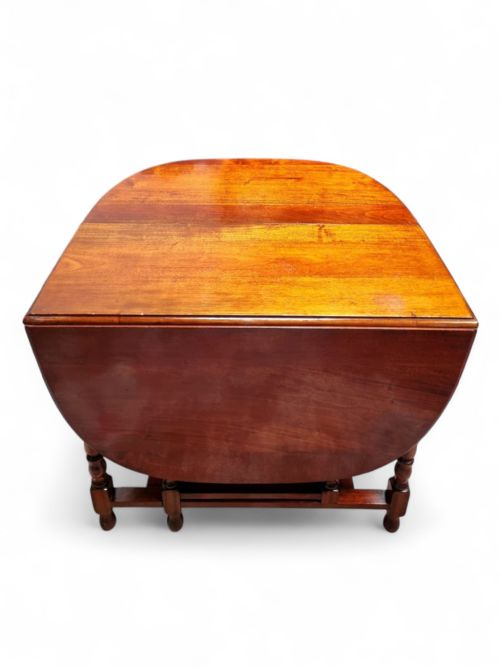 ANTIQUE VICTORIAN MAHOGANY DROP LEAF TABLE LATE 19TH CENTURY - ADDITIONAL PHOTO 3