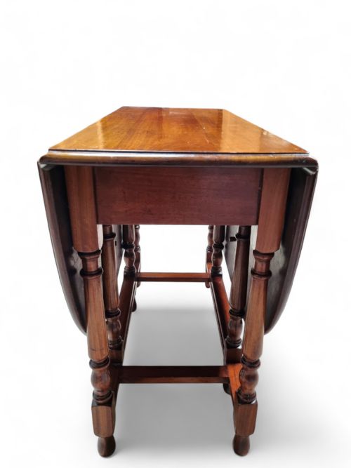 ANTIQUE VICTORIAN MAHOGANY DROP LEAF TABLE LATE 19TH CENTURY - ADDITIONAL PHOTO 5
