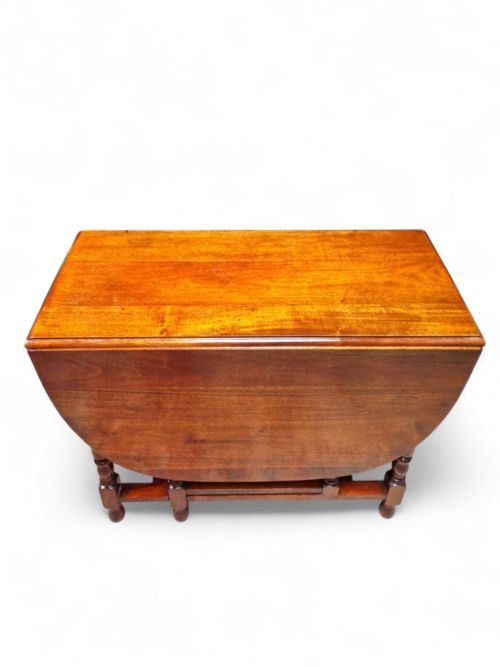 ANTIQUE VICTORIAN MAHOGANY DROP LEAF TABLE LATE 19TH CENTURY - ADDITIONAL PHOTO 7