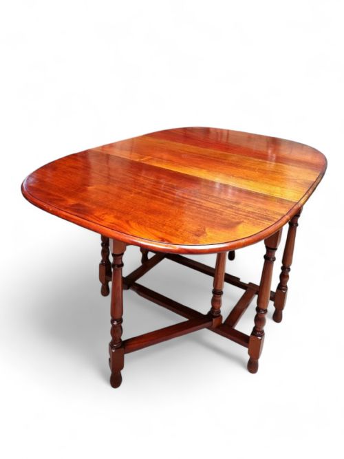 ANTIQUE VICTORIAN MAHOGANY DROP LEAF TABLE LATE 19TH CENTURY - ADDITIONAL PHOTO 10