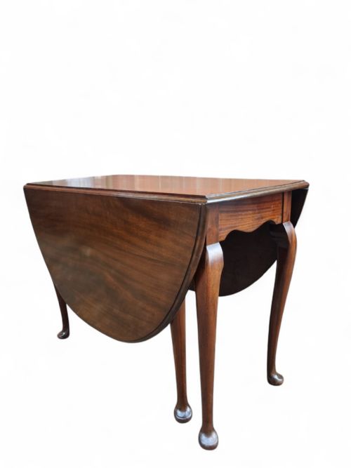 ANTIQUE VICTORIAN MAHOGANY DROP LEAF TABLE ENGLISH 19TH CENTURY - ADDITIONAL PHOTO 4