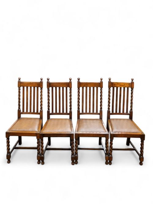 antique oak dining chairs set of 4 late 19th century - CATEGORY: ANTIQUE CHAIRS - DATED 19TH CENTURY