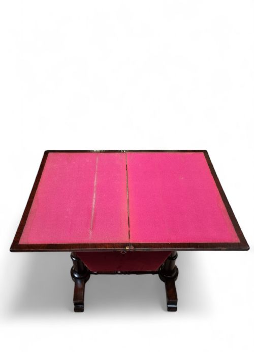 ANTIQUE VICTORIAN ROSEWOOD WORK TABLE SEWING TABLE MID19TH CENTURY - ADDITIONAL PHOTO 11