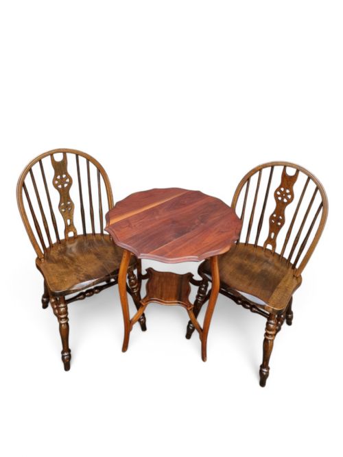 ANTIQUE EDWARDIAN TWOTIER OCCASIONAL TABLE C1910 - ADDITIONAL PHOTO 2