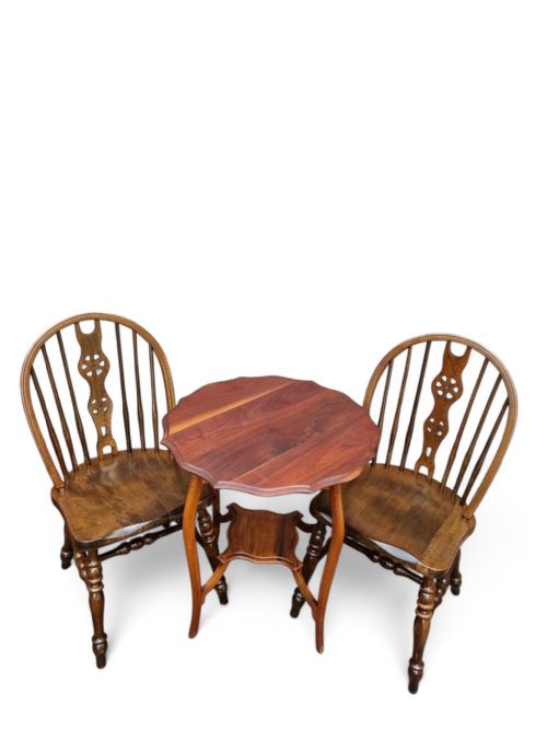 ANTIQUE EDWARDIAN TWOTIER OCCASIONAL TABLE C1910 - ADDITIONAL PHOTO 4