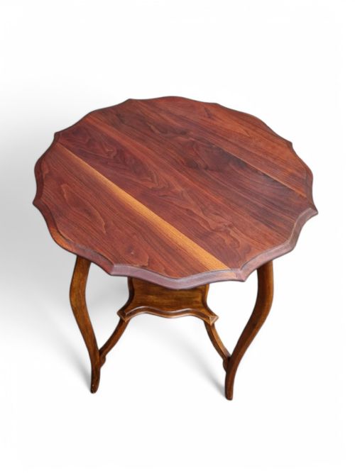 ANTIQUE EDWARDIAN TWOTIER OCCASIONAL TABLE C1910 - ADDITIONAL PHOTO 7