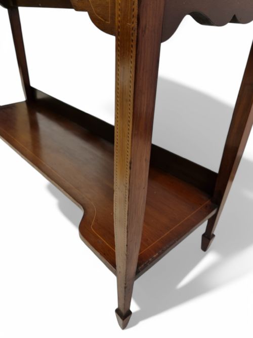 ANTIQUE EDWARDIAN DISPLAY CABINET INLAID MAHOGANY C19051915 - ADDITIONAL PHOTO 6