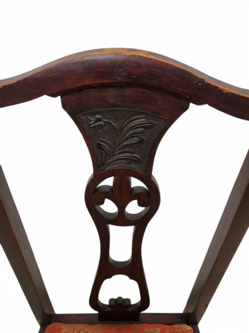 ANTIQUE VICTORIAN MAHOGANY DINING CHAIRS SET OF 2 LATE 19TH - ADDITIONAL PHOTO 1