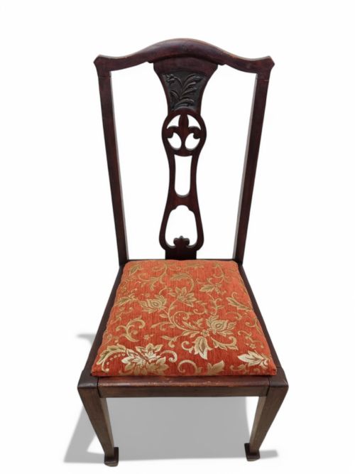 ANTIQUE VICTORIAN MAHOGANY DINING CHAIRS SET OF 2 LATE 19TH - ADDITIONAL PHOTO 2