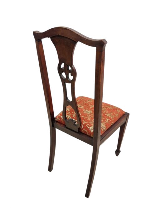 ANTIQUE VICTORIAN MAHOGANY DINING CHAIRS SET OF 2 LATE 19TH - ADDITIONAL PHOTO 3