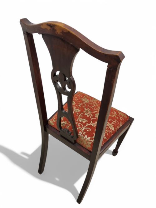 ANTIQUE VICTORIAN MAHOGANY DINING CHAIRS SET OF 2 LATE 19TH - ADDITIONAL PHOTO 10