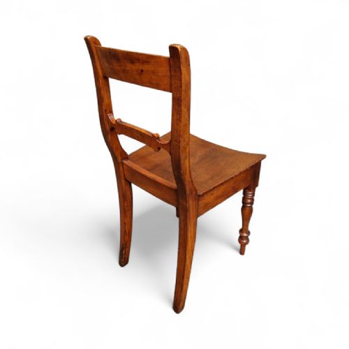 ANTIQUE VICTORIAN SET OF 6 OAK DINING CHAIRS TURNED LEGS - ADDITIONAL PHOTO 3