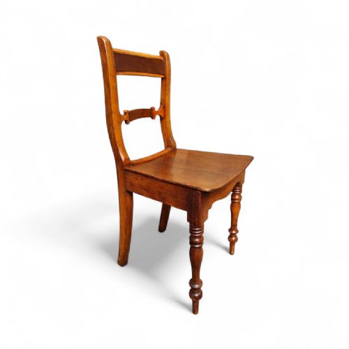 ANTIQUE VICTORIAN SET OF 6 OAK DINING CHAIRS TURNED LEGS - ADDITIONAL PHOTO 7