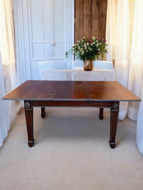 ANTIQUE EDWARDIAN MAHOGANY DINING TABLE EXTENDABLE EARLY 20TH CENTURY - ADDITIONAL PHOTO 4