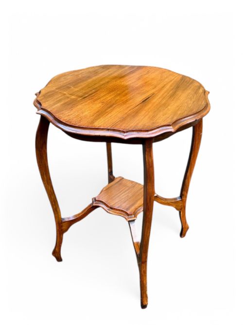 ANTIQUE EDWARDIAN MAHOGANY TWOTIER OCCASIONAL TABLE C1910 - ADDITIONAL PHOTO 1