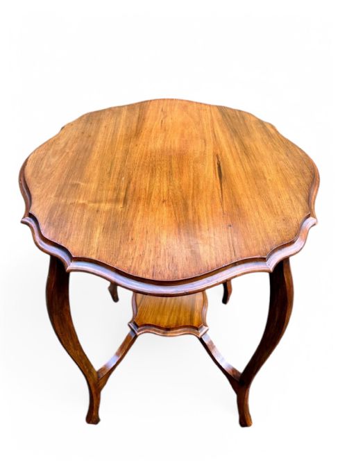 ANTIQUE EDWARDIAN MAHOGANY TWOTIER OCCASIONAL TABLE C1910 - ADDITIONAL PHOTO 3