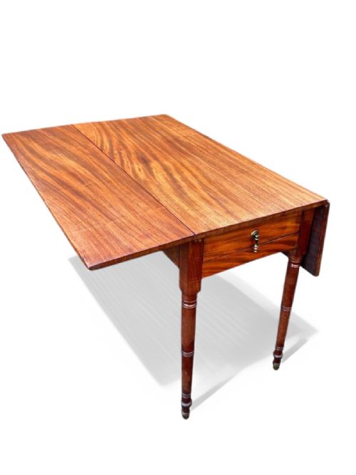 ANTIQUE VICTORIAN MAHOGANY DROP LEAF PEMBROKE TABLE C1880 - ADDITIONAL PHOTO 2
