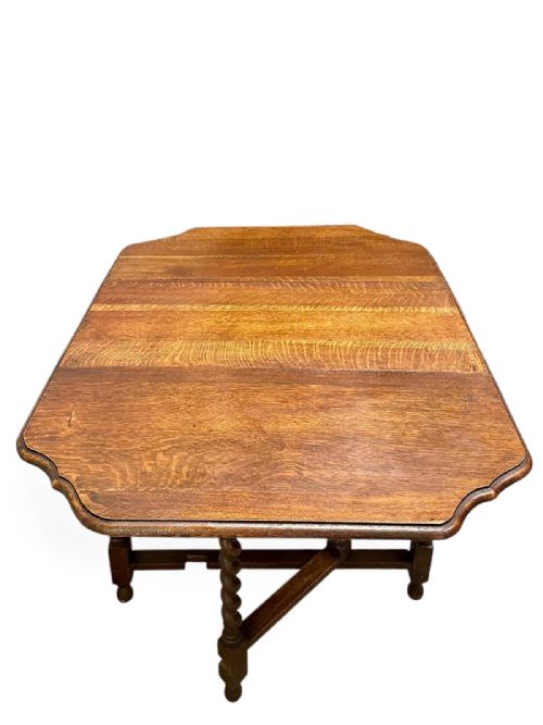 ANTIQUE ENGLISH OAK DROPLEAF TABLE BARLEY TWIST LEGS C1880 - ADDITIONAL PHOTO 11