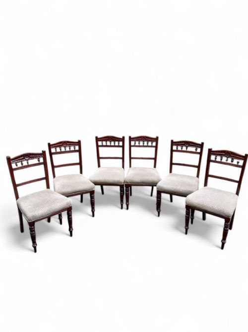 ANTIQUE VICTORIAN MAHOGANY DINING CHAIRS C1880 SET OF SIX - ADDITIONAL PHOTO 6
